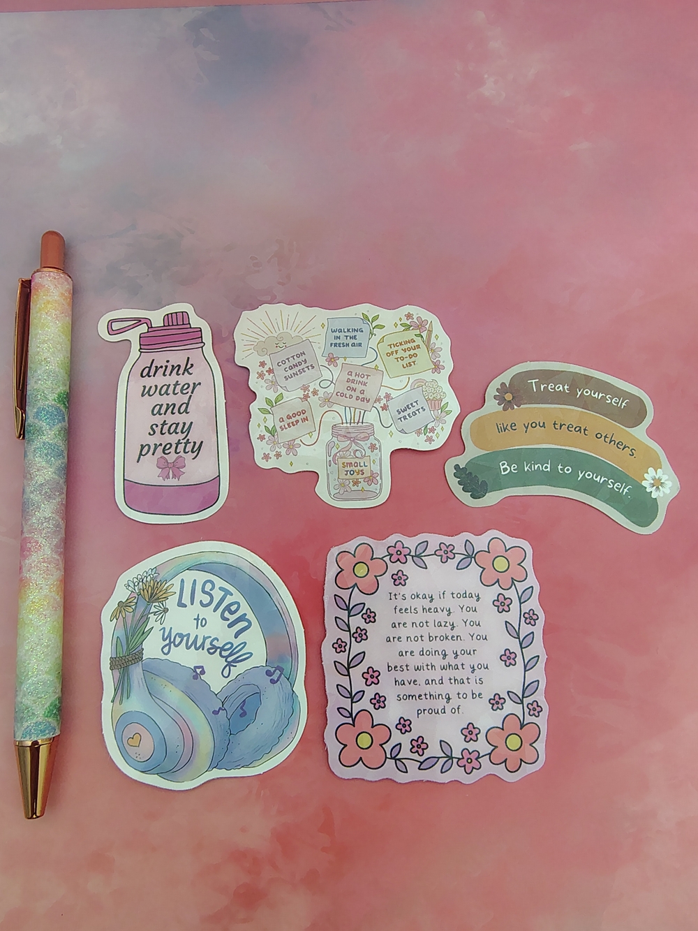 🪅Positive Motivational Stickers Mix 5 Pieces- Set 6🪅